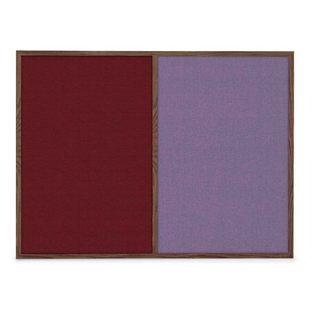 United Visual Products Slim Style Indoor Enclosed Radius Corkbo UVRDS48SB-SATIN-MEDGRY